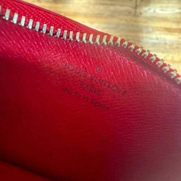 Louis Vuitton Vintage Epi Leather Red Wallet Pochette Cles Pouch Keychain - Picture 7 of 9